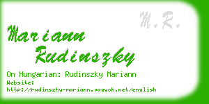 mariann rudinszky business card